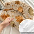 thumbnail image 4 of Twin XL Size Fitted Sheet Set - Thanksgiving 2 Piece Bedding Sets 16" Deep Pocket Fitted Sheet with 1 Pillowcases, Fall Pumpkin Harvest Maple Leaves Boho Beige Brushed Microfiber Hotel Bed Sheets, 4 of 9