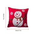 thumbnail image 4 of Funda de almohada navideña de algodón, lino, Snowflacke, muñeco de nieve, funda de almohada para decoración de festivales de Navidad, muñeco de nieve sidaley HA000472-05B, 4 of 7