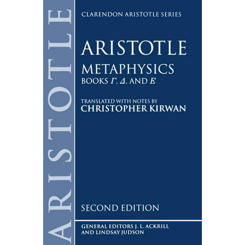 Clarendon Aristotle Metaphysics Books Gamma, Delta, and Epsilon