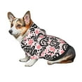 thumbnail image 7 of Fotbe Black Snake Print Small Dog Sweater Hoodies Pet Grey Hooded Soft Fleece Sweatshirts with Pocket Fall Winter Puppy Cat Sweaters Warm Clothes-Medium, 7 of 7