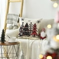 thumbnail image 3 of Sm:)e Watercolor Tree Snowflake Christmas Pillow Cover 18 x 18 Inch, Beige Square Seasonal Decorative Farmhouse Outdoor Sofa Case, 3 of 6