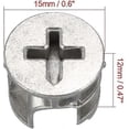 thumbnail image 2 of 15 Pcs Furniture Cam Lock Nut Connectors Fittings 15x12mm Compatible Cabinet Drawer Wardrobe Panel Connecting, 2 of 5