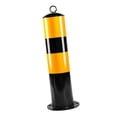 thumbnail image 2 of Bolardo de seguridad para aparcamiento, fijo, de acero al carbono, color negro y amarillo, con 50 cm de altura, para hoteles, aparcamientos y, 2 of 8