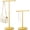 Gold, variant on 2 Pack 15‘’-24‘’ T Bar Purse Display Stand Tabletop: Adjustable Height Handbag Holder, Countertop Hanging Rack for Long Necklace Scarf Lanyard, Gold