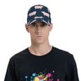 thumbnail image 4 of Honeii Pig 1 Print Hat, Women's Baseball Hat Unisex Fit, Baseball Cap,Adjustable One Size, 4 of 6