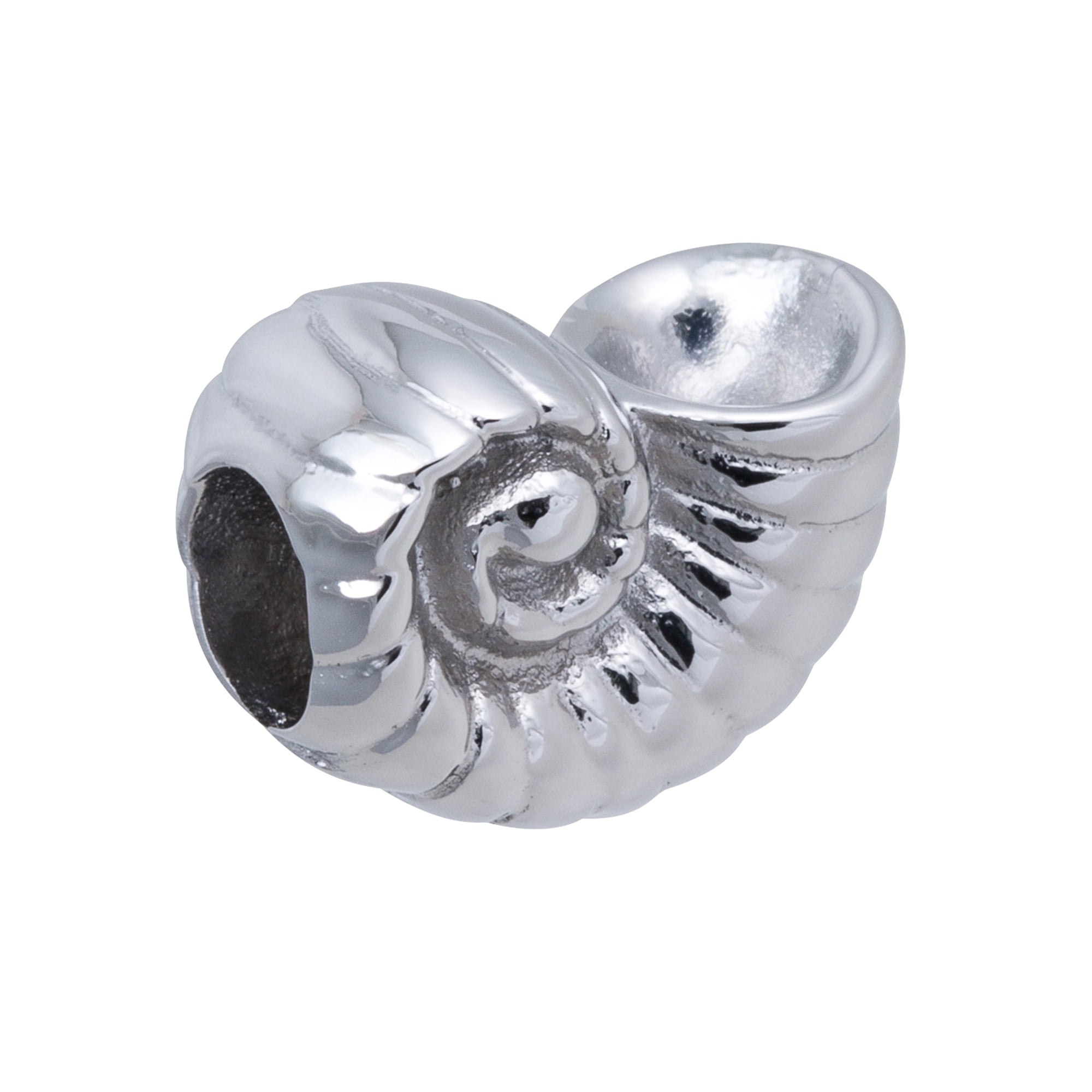 Hallmark Women's Stainless Steel Silver-tone Snail Bead Charm