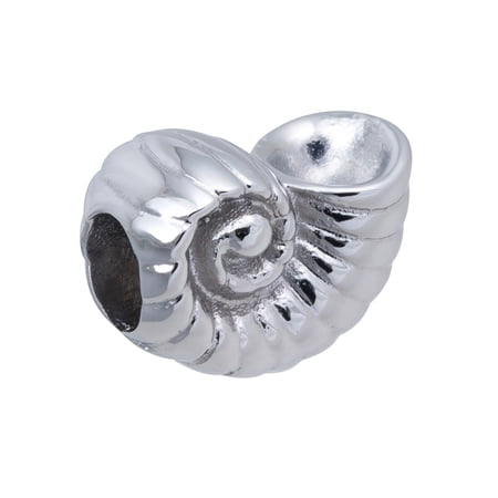 Hallmark Women's Stainless Steel Silver-tone Snail Bead Charm