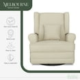 thumbnail image 3 of Evolur Melbourne Wing Back Swivel Glider I Nursery Glider I Durable Soft Fabric I Bonus Pillow In Shell, 3 of 9