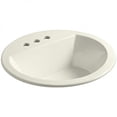 thumbnail image 5 of KOHLER K-2714-4-96 Bryant Round Self-Rimming Bathroom Sink with 4" Centers, Biscuit, 5 of 5