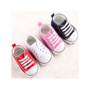 Unisex Baby Boys Girls Sneaker Soft Anti-Slip Sole Newborn Infant First Walkers Canvas Denim Shoes