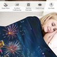 Autua Fireworks Lights Urban Warm Lightweight Blanket Soft Fleece