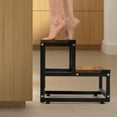 thumbnail image 4 of Step Stools, Heavy Duty Metal & Sturdy Step Stool Helper, 2 Step Stool, Supports Up to 500lb, Foot Stool for High Bed Kitchen Bathroom, 4 of 8
