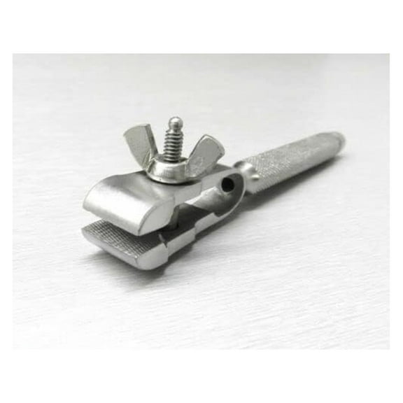 Hand Vise, Hand Held Clamp Tool, 5/8" Jaws Work Holder for Metal - Steel Construction, Serrated Jaws, Secure Clamping