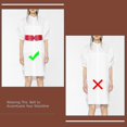 thumbnail image 2 of CHAO Cinturón elástico ancho para mujer, cinturón elástico para vestido, cinturón elástico para mujer, cinturón para niñas, rojo, 2 of 3