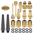 thumbnail image 1 of Dalazy 26pcs Copper Bicycle Valve Adapter Set Bike Tire Pump Adapter Kit Inflator Pump Accessory, 1 of 4
