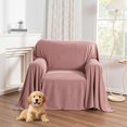 thumbnail image 1 of Dark Couch Covers for Sectional Sofa Couch Cover L Shape Couch Covers for Dogs Washable Couch Cover Banket Modern Sofa Slipcovers Super Soft Sofa Towel for Kids Pets ” x ”, 1 of 9
