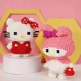thumbnail image 3 of Sanrio Melody Hello Kitty, bloques de construcción pequeños, juguete Kuromi de partículas ensambladas, rompecabezas de Anime, 3 of 4