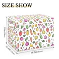 thumbnail image 5 of Yayeee Collapsible Cube Storage Bin with Lid Fabric Closet Decorative Basket with Handles, Various Vegetables Pattern, 5 of 7