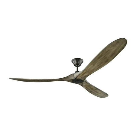 

3 Blade Ceiling Fan with Handheld Control in Contemporary Style 70 inches Wide By 11.7 inches High-Aged Pewter Finish-Light Grey Weathered Oak Blade