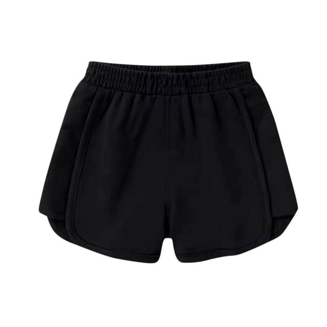 Odeerbi 3-9 Años Niñas Pantalón Corto de Verano de Algodón de Color Sólido Pantalón Corto de Deporte Atlético Cintura Elástica Pantalón Corto Casual