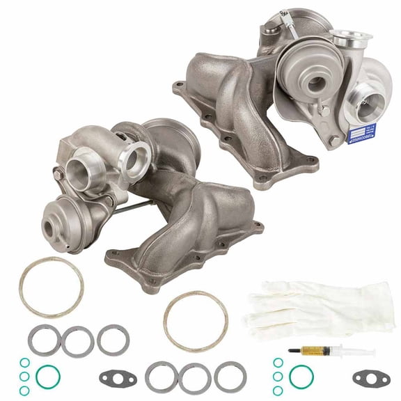 Pair Twin Turbo Turbocharger Kit w/ Gaskets For BMW 335i 335xi 335is E90 E92 E93 - BuyAutoParts