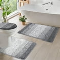 thumbnail image 3 of Ileading Traditional Bath Rug Set 3 Piece Microfiber Washable Bathroom Rug Set, 3 of 10
