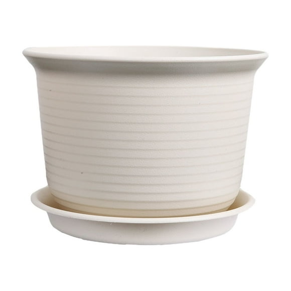 5.9in Thickened Flower Pot With Tray, Modern Minimalist Round Plant Planter, Weather Resistant Nursery Pot for Indoor Outdoor Garden Planting Home Decor