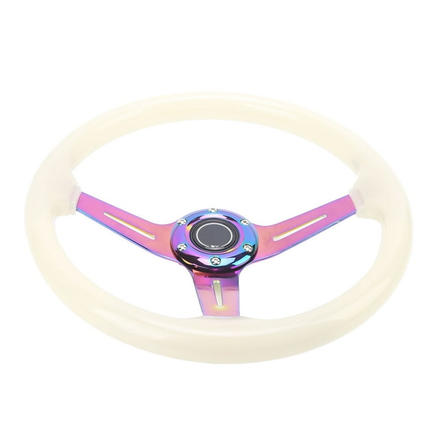 Drifting Steering Wheel, Luminous Steering Wheels Day White 334mm Universal Acrylic Night Green For Racing For UTV For Go Kart