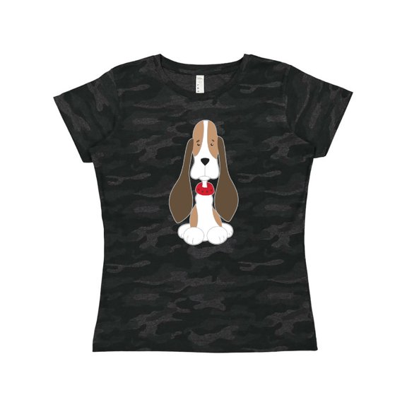 Inktastic Basset Hound with Floppy Ears Women's T-Shirt