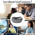 thumbnail image 7 of Memory Foam Neck Pillow, U-Shaped Design, Dark Grey, Stowable Travel Pillow, 7 of 7