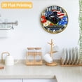 thumbnail image 4 of 12 Inch Patriotic Wall Clock, USA 250th Anniversary Wooden Round Wall Clocks with Silent Non-Ticking Quartz Movement, Battery Operated, Art Decor Hanging Clock for Kitchen, Bedroom, Living Room, 4 of 9