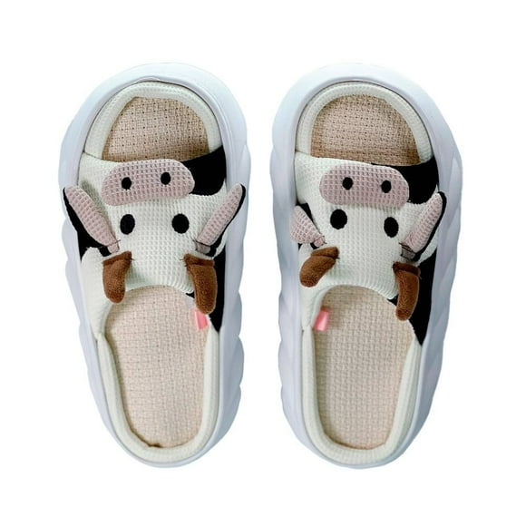 Pantufla Paikee Vaquita Talla Mediana Blanca
