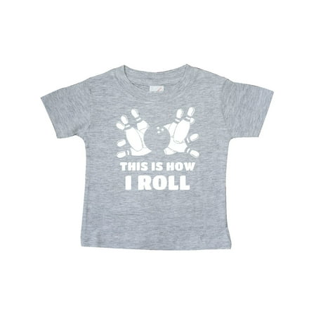 

Inktastic How I Roll Bowling Gift Baby Boy or Baby Girl T-Shirt
