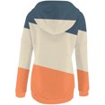 thumbnail image 3 of Jinhomg Womens Quarter Button Up Sweatshirt Fashion Long Sleeve Color Block Hoodies Fall Lightweight Comfort Pullover Top with PocketGreen M, 3 of 6