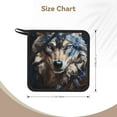 thumbnail image 3 of Disketp Vintage Blue Floral Wolf Pot Holders Kitchen Insulation Mats Heat Resistant Pot-Holder Oven Anti-Scald Pads for Cooking Baking, 7.1*7.1inch, 3 of 8