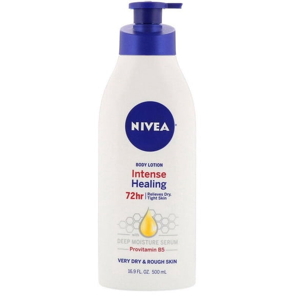 Nivea Intense Healing Body Lotion 72 hr Moisture for Very Dry & Rough Skin, 16.9 oz, 3 Pack