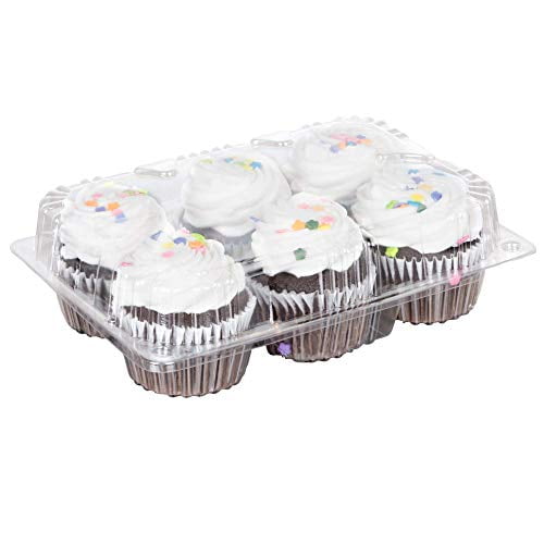 Disposable Cupcake Tray Plastic Clamshell Design Container with Lid