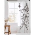 thumbnail image 3 of Sheer Curtains 96 Inches Long, Nautical Map Semi Sheer Curtains Light Filtering Window Treatment, Coastal Vintage Ocean Map Compass Privacy Voile Drapes for Living Room Bedroom 52x96 Inch, 3 of 7
