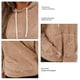 thumbnail image 5 of Blusa informal para mujer, sudaderas con capucha, cordón, manga larga, bolsillo, Top informal para mujer a la moda, color caqui XXL, 5 of 6