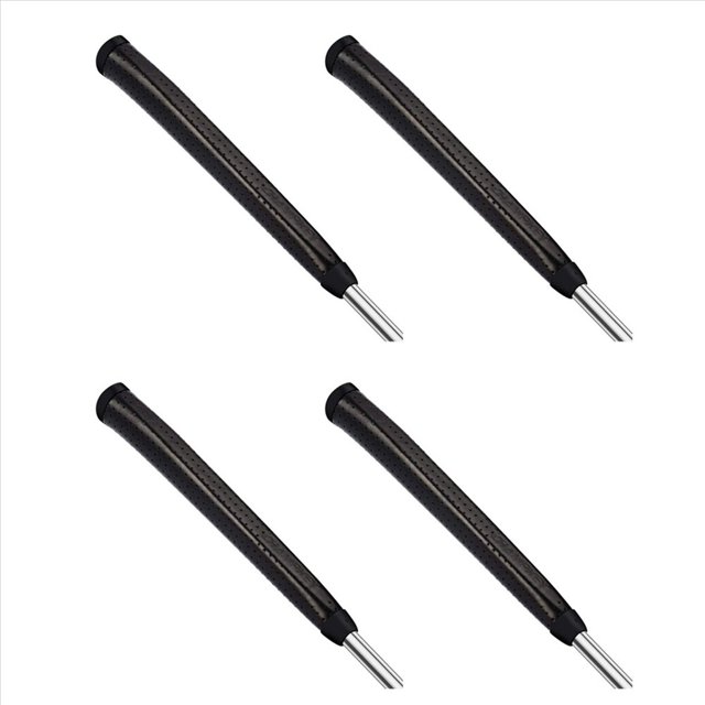 4X Envoltura Agarre de Golf Material de Hecho una Mano Puro PuñOs EstáNdar para Palos de Golf PuñOs de Putter-Negro