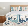 thumbnail image 4 of Ambesonne Anchor Duvet Cover Set, Nautical Hook Illustration, Queen, Pale Blue Eggshell, 4 of 4