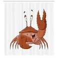 thumbnail image 3 of Ambesonne Crabs Shower Curtain, Friendly Chela Greeting, 69"Wx84"L, Brown Coral, 3 of 3