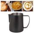 thumbnail image 4 of Coffee Steaming Pitcher, Milk Foamer Cup Ergonomic Double V Outlet  For Coffee Black, 4 of 8