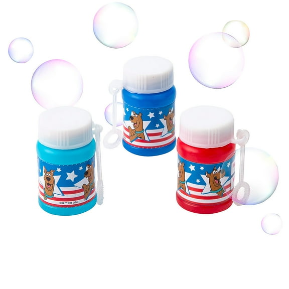 Mini Scooby-Doo Patriotic Bubble Bottles - 24 Pieces