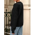 thumbnail image 4 of Suéter PRETTYGARDEN XX-Large Negro Ligero con Botones, 4 of 8