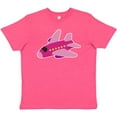thumbnail image 3 of Inktastic Girls Pink Airplane Pilot Youth T-Shirt, 3 of 5