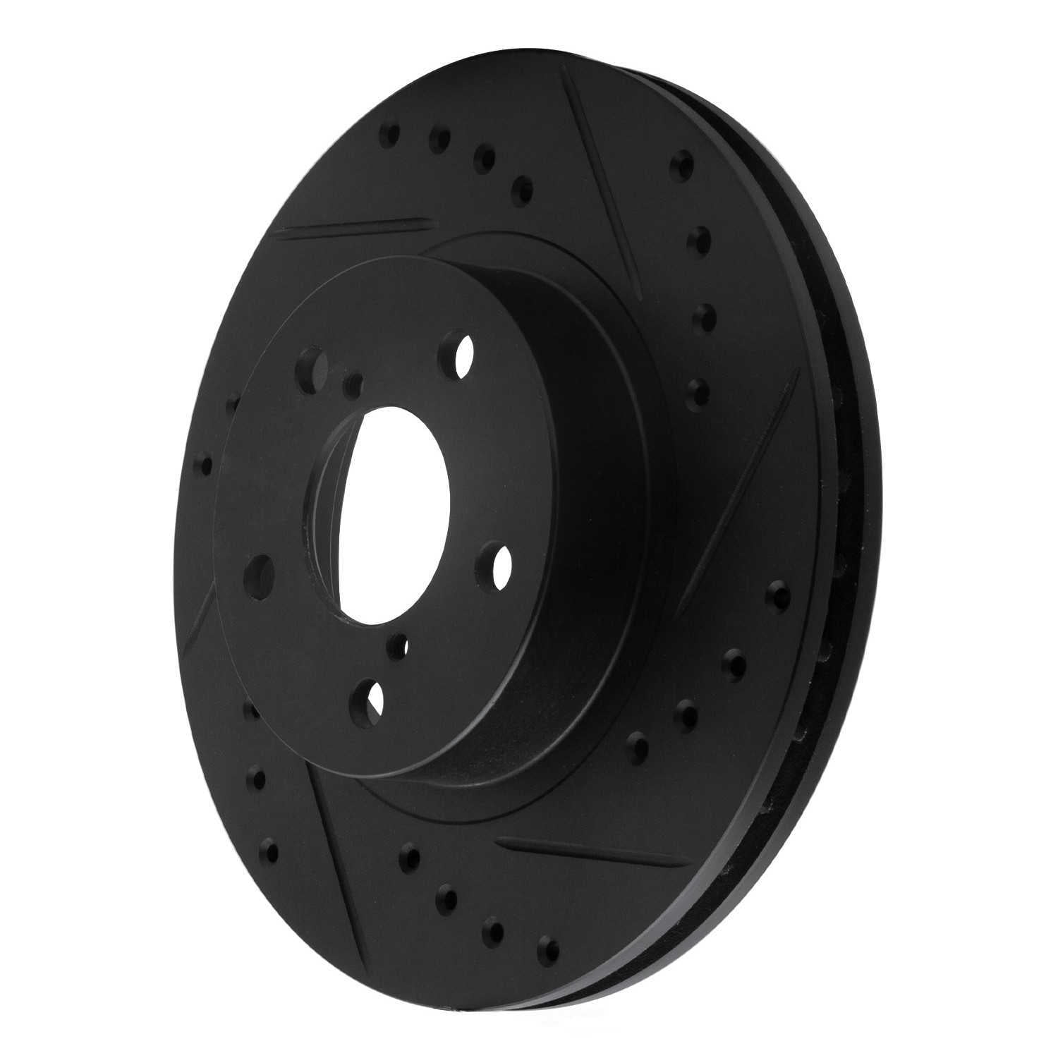 Dynamic Friction Company 633-13007R DFC Brake Rotor - Drilled And Slotted - Black