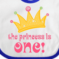 thumbnail image 4 of Inktastic Cute Princess is One 1st Birthday Girls Baby Bib, 4 of 4
