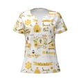 thumbnail image 2 of Uemuo Farm Bee Cute Honey Drawing Women's Deep V-Neck Low Cut Tops - Casual Loose Fit with Stainless Steel Loop, Soft, Breathable, Perfect for Office, Travel, and Daily Wear-Large, 2 of 5