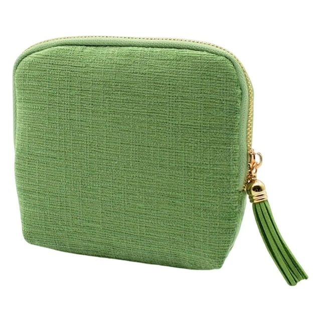 Midnight Pouch Purse,Mini Travel Jewelry Case, Small Jewelry Zippered Pocket Case,Portable Organizer Clutch, Multi-Layer Storage Bags With Zipper Tassel For Earring Necklace Ring Bracelet(Green)